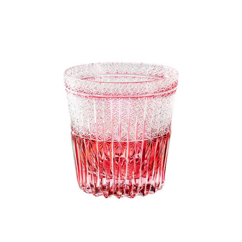 Whiskeyglas aus rotem Weizengrankristall